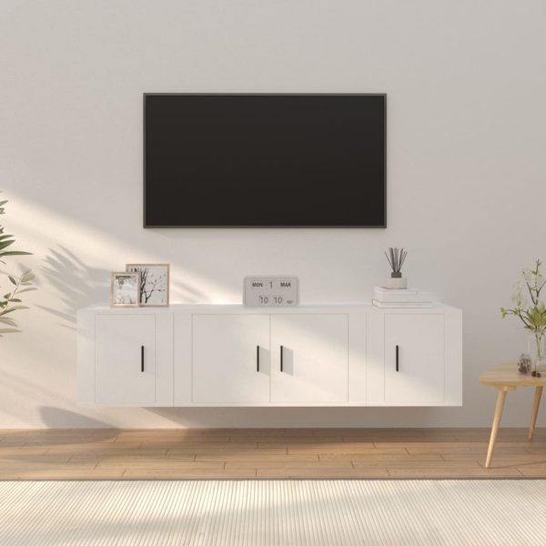 3 Piece TV Cabinet Set Engineered Wood