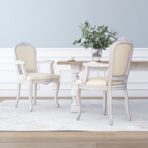 Dining Chairs 2 pcs Beige 62×59.5×100.5 cm linen