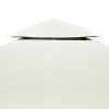 Water-proof Gazebo Cover Canopy 310 g / m²  Cream White 3 x 4 m