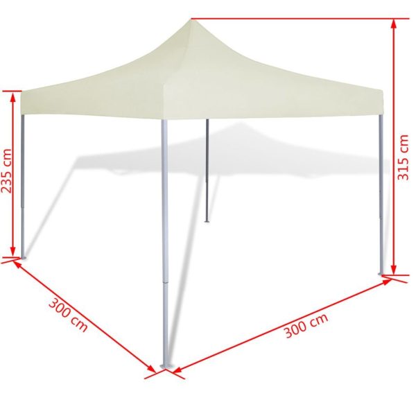 Foldable Tent 3×3 m Cream