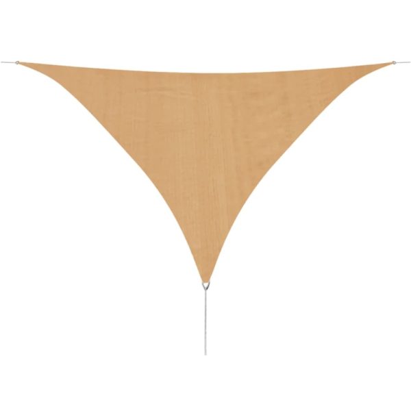 Sunshade Sail HDPE Triangular 3.6×3.6×3.6 m Beige