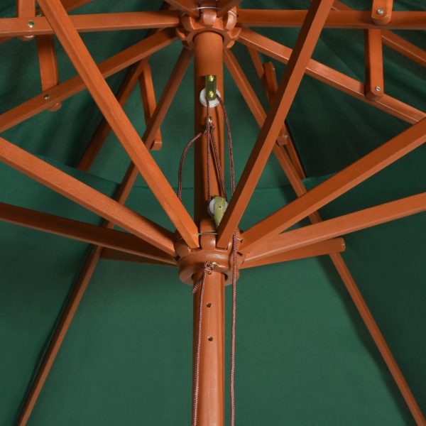 Double Decker Parasol 270×270 cm Wooden Pole