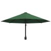 Wall-Mounted Parasol with Metal Pole 300 cm Green