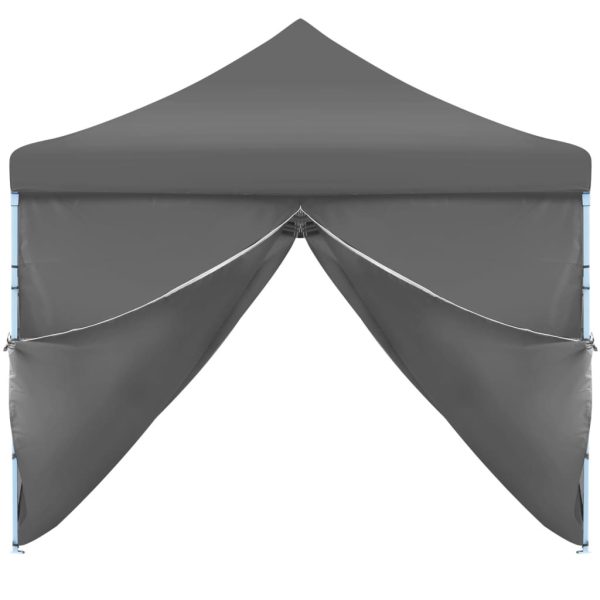 Folding Pop-up Party Tent with 8 Sidewalls 3×9 m Anthracite