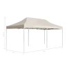 Professional Folding Party Tent Aluminium 6×3 m Cream