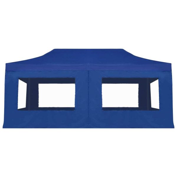 Professional Folding Party Tent with Walls Aluminium 6×3 m Blue