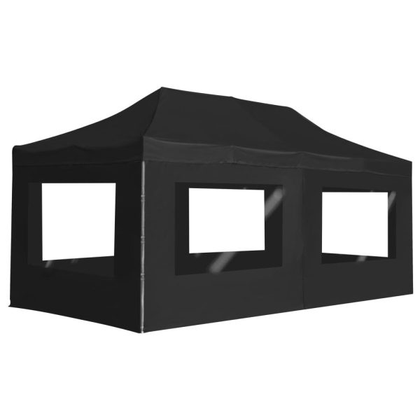 Professional Folding Party Tent with Walls Aluminium 6×3 m Anthracite