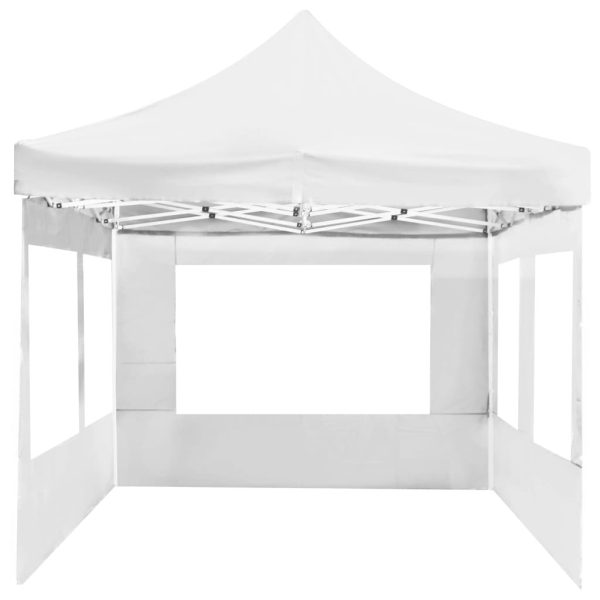Professional Folding Party Tent with Walls Aluminium 6×3 m White