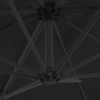 Cantilever Umbrella with Steel Pole Black 250×250 cm