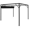 Garden Gazebo with Retractable Roof Canopy 3×3 m Anthracite