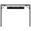 Garden Wall Gazebo with Retractable Roof Canopy 3×3 m Anthracite