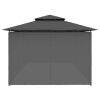 Gazebo with Curtains 600x298x270 cm Anthracite