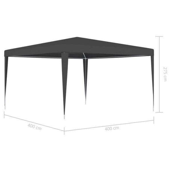 Professional Party Tent 4×4 m Anthracite 90 g/m²