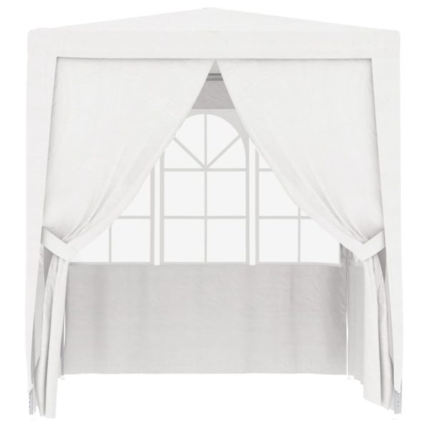 Professional Party Tent with Side Walls 2×2 m White 90 g/m²