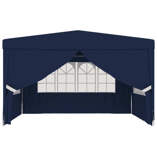 Professional Party Tent with Side Walls 4×4 m Blue 90 g/m²