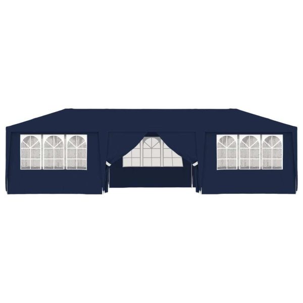 Professional Party Tent with Side Walls 4×9 m Blue 90 g/m²