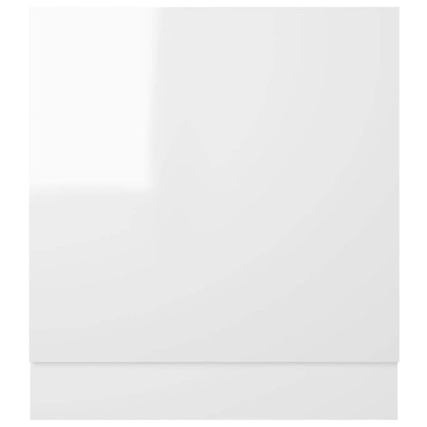 Dishwasher Panel High Gloss White 59.5x3x67 cm Engineered Wood