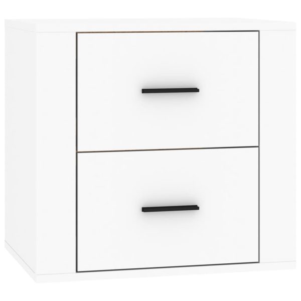 Detroit Wall-mounted Bedside Cabinet White 50x36x47 cm