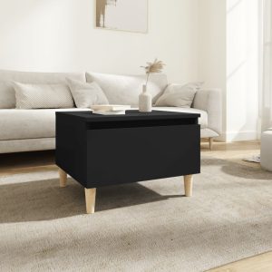 Wadsworth Side Table Black 50x46x35 cm Engineered Wood