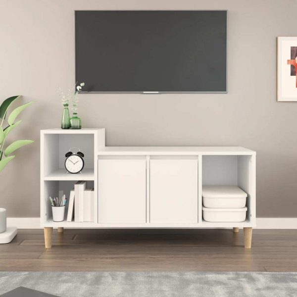Donegal TV Cabinet White 100x35x55 cm Engineered Wood