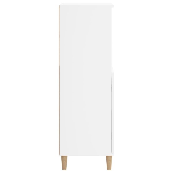 Highboard White 60x36x110 cm Engineered Wood