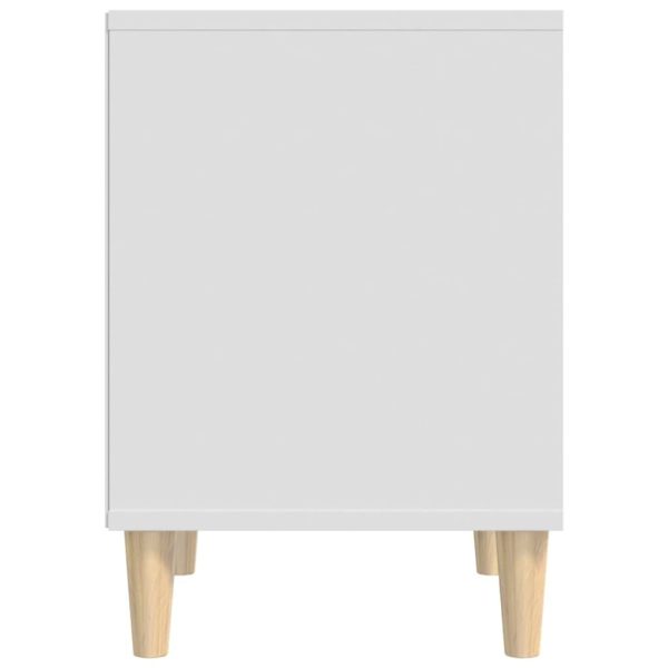 Adobes Bedside Cabinet White 40x35x50 cm Engineered Wood