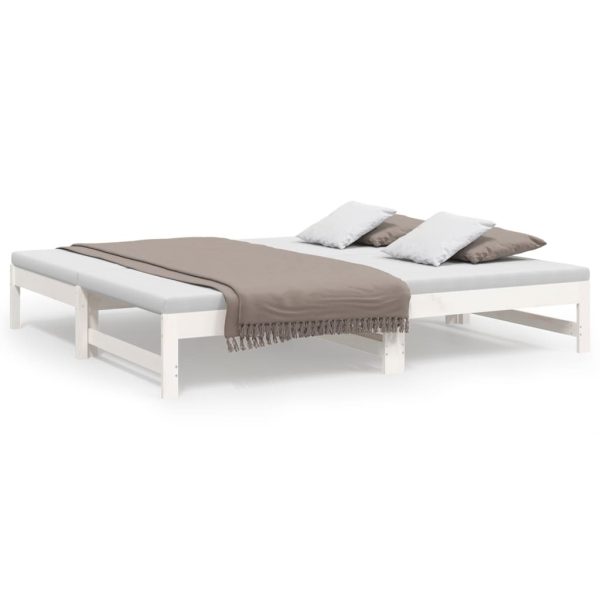 Pull-out Day Bed 2x(92×187) cm Solid Pine Wood