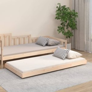 Bed Frame 92×187 cm Solid Wood Pine Single Size