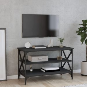 TV Cabinet Black 80x40x50 cm Engineered Wood