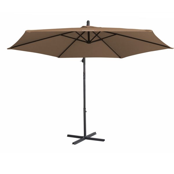 Milano Outdoor – Outdoor 3 Meter Hanging and Folding Umbrella – Latte