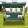 Milano Outdoor Steel Swing Chair – Dark Green (1 Box)