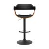 2X Wooden Bar Stools Kitchen Swivel Gas Lift Bar Stool Chairs Leather