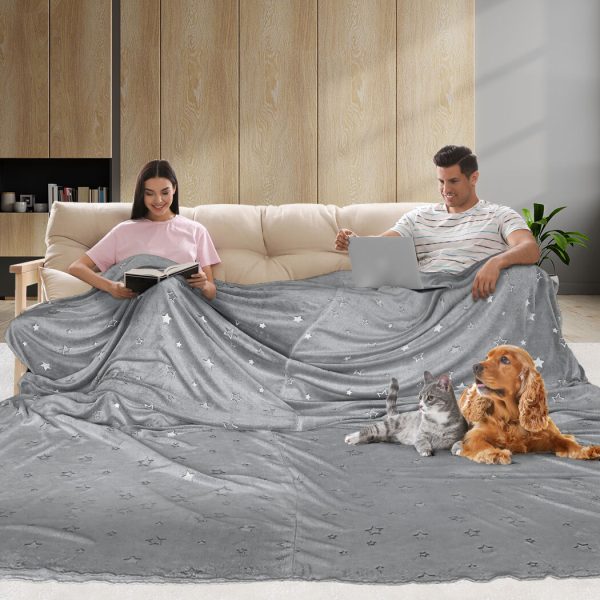 3x3M Large Oversized Blanket Throw Faux Fur Fleece Bed Warm Rug Sofa