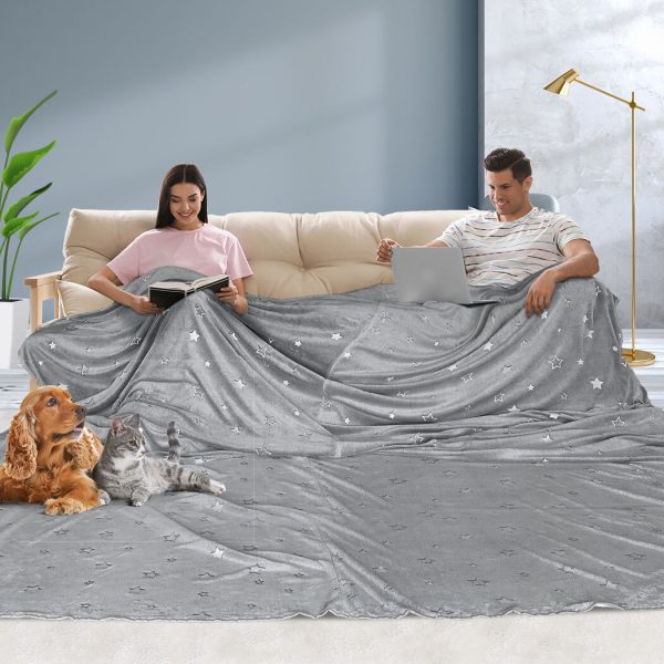 3x3M Large Oversized Blanket Throw Faux Fur Fleece Bed Warm Rug Sofa