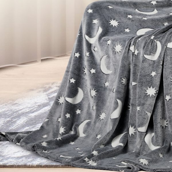 Throw Blanket Soft Warm Large Sofa Flannel Glow in the Dark Medium