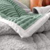 Light Green Throw Blanket Warm Cozy Double Sided Thick Flannel Coverlet Fleece Bed Sofa Comforter