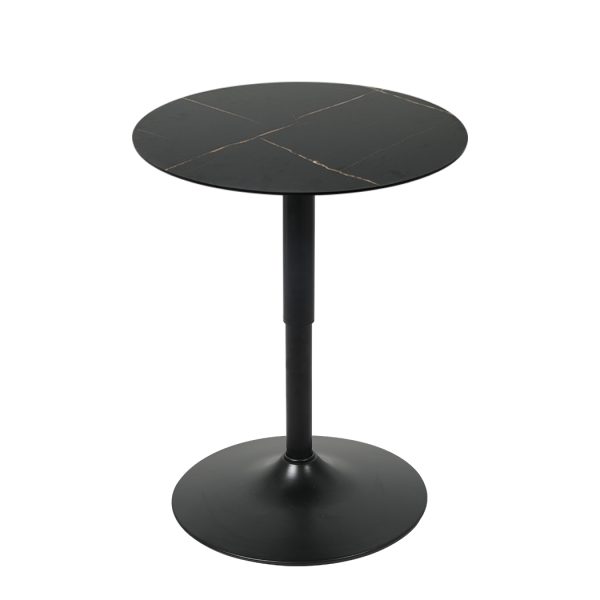 Bar Table Swivel Gas Lift Counter Dining Furniture Cafe Outdoor Black