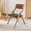 2x Dining Chairs Foldable PU Leather Kitchen Chair Lounge Room Padded