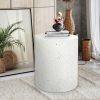 Waianae Side Table Terrazzo Round Side Table Magnesia Stone Concrete Stool