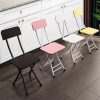 Black Foldable Chair Space Saving Lightweight Portable Stylish Seat Home Decor Set of 2