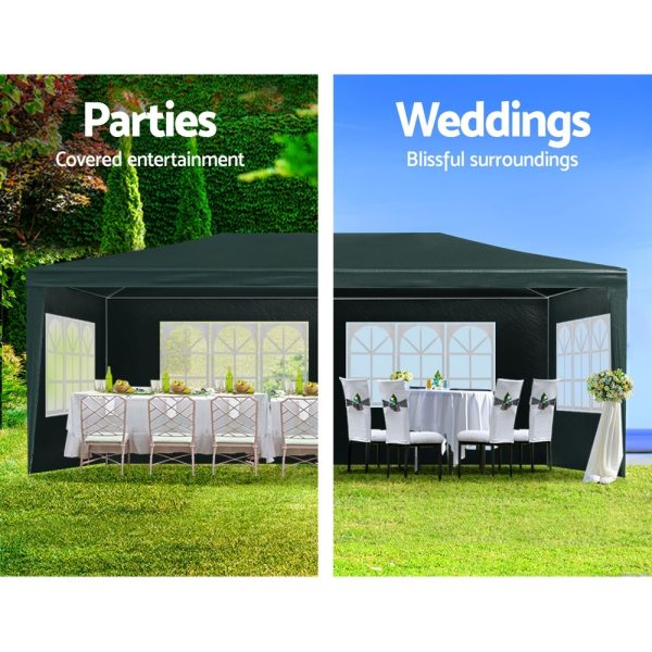 Gazebo 3×6 Outdoor Marquee Gazebos Wedding Party Camping Tent 4 Wall Panels