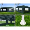 Gazebo 3×6 Outdoor Marquee Gazebos Wedding Party Camping Tent 4 Wall Panels