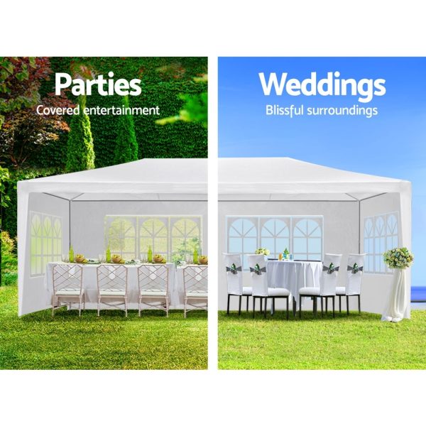 Gazebo 3×6 Outdoor Marquee Side Wall Party Wedding Tent Camping White