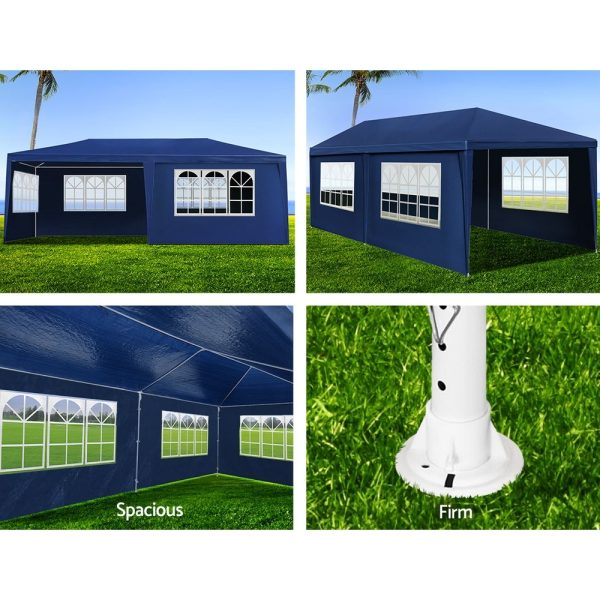 Gazebo 3×6 Outdoor Marquee Gazebos Wedding Party Camping Tent 6 Wall Panels