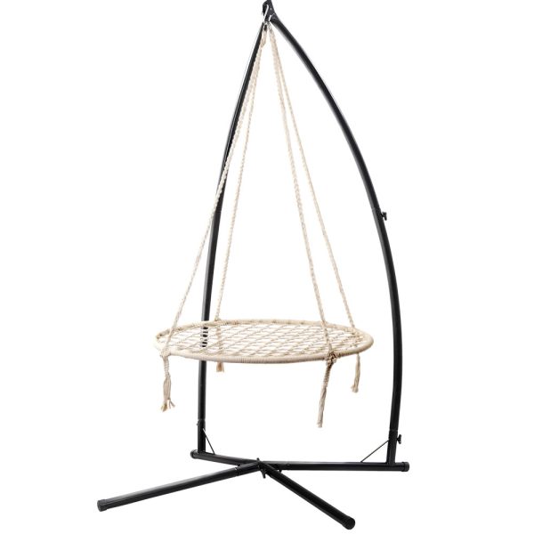 Outdoor Hammock Chair with Stand 100cm – Cream