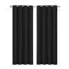 2x Blockout Curtains Panels 3 Layers Eyelet Room Darkening 132x230cm Charcoal