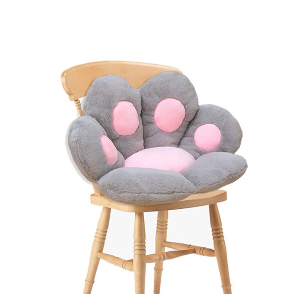 70cm Pink Paw Shape Cushion Warm Lazy Sofa Decorative Pillow Backseat Plush Mat Home Decor