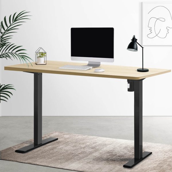 Electric Standing Desk Motorised Adjustable Sit Stand Desks Grey Black