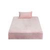 Fitted Bed Sheet Set Pillowcase Flannel King Size Winter Warm Soft