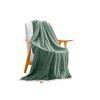 Light Green Throw Blanket Warm Cozy Double Sided Thick Flannel Coverlet Fleece Bed Sofa Comforter